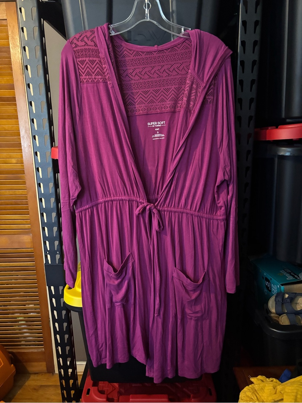 torrid Raspberry Purple Hooded Knit Cardigan